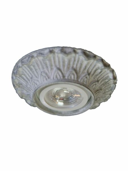Faretto Incasso Shabby Argento Lavorato a Mano