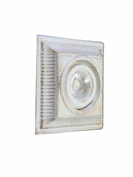 Faretti Shabby Bianco Oro Decorato a Mano