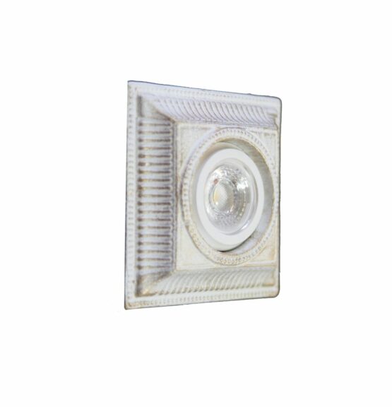 Faretti Shabby Bianco Oro Decorato a Mano