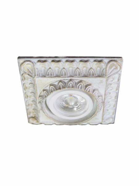 Faretti Bianco Oro Shabby Decorato a Mano