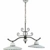 Lampadario Bilanciere in Ceramica Decorata a Mano