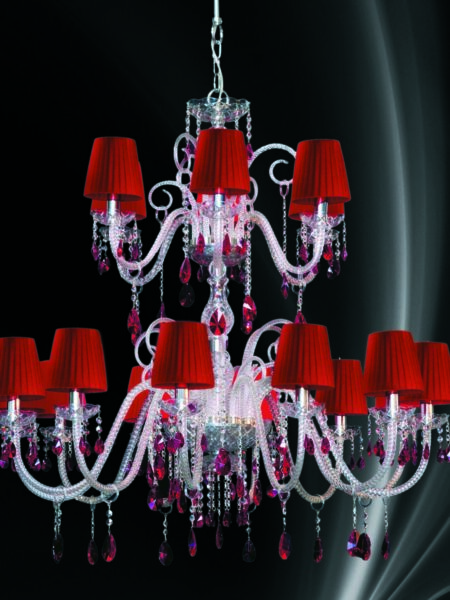 Lampadari Strass Paralumi Organza Fabbrica Roma