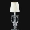 Lampade da Comodino Cristallo Paralume Organza Bianco