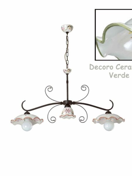 Bilanciere Ceramica Verde Decorato a Mano