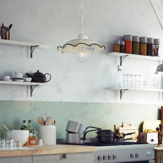 Lampadari Ceramica Decorata a Mano Made in Italy - immagine 2