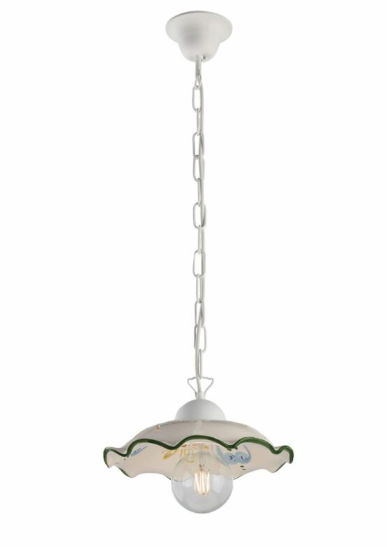 Lampadario sospensione ceramica verde