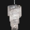 Lampadario Strass Cristallo Cromo Lucido Diametro 50