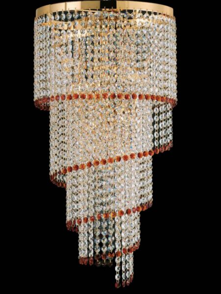 Plafoniera Strass Ambra Salone