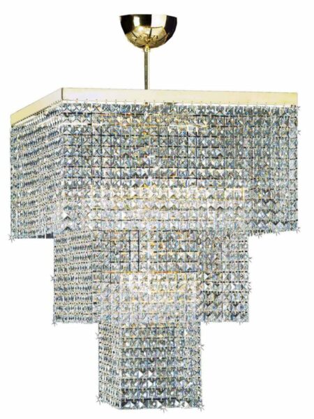 Lampadario Salone Oro Lucido Strass