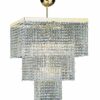 Lampadario Salone Oro Lucido Strass Cristallo