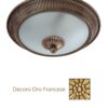 Plafoniera Ottone Lavorato Oro Francese cm 40