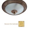 Plafoniera Ottone Lavorato Oro Satinato cm 40