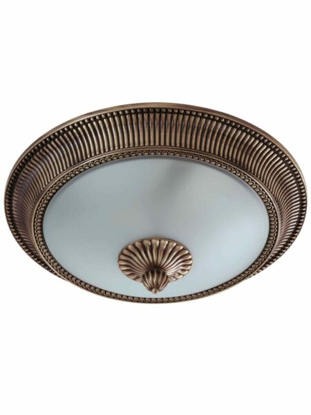 Plafoniera Ottone Lavorato Bronzo cm 50