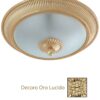 Plafoniera Ottone Lavorato Oro Lucido cm 50