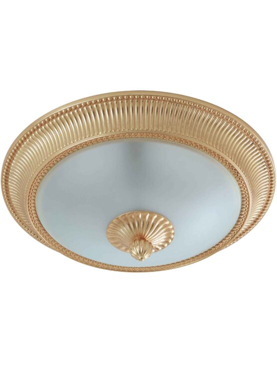 Plafoniera Ottone Lavorato Oro Satinato cm 50