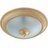 Plafoniera Ottone Lavorato Oro Satinato cm 50