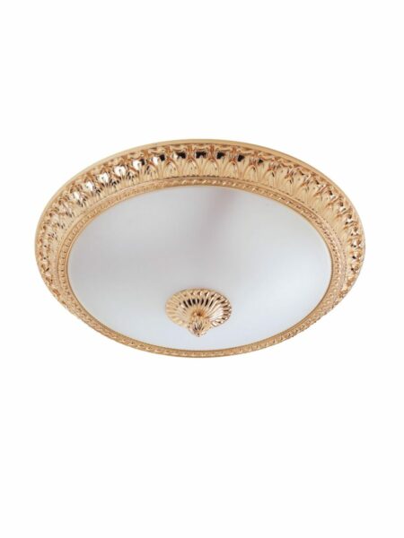Plafoniera Oro Lucido Ottone Lavorato cm 40