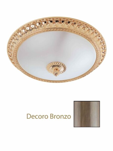 Plafoniera Bronzo Ottone Lavorato cm 40