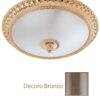Plafoniera Bronzo Ottone Lavorato cm 50