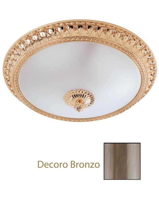 Plafoniera Bronzo Ottone Lavorato cm 50
