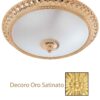 Plafoniera Oro Satinato Ottone Lavorato cm 50