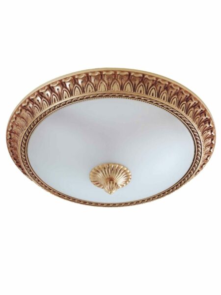 Plafoniera Oro Francese Ottone Lavorato cm 50