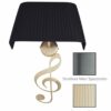 Applique Nota Musicale Nikel Spazz Paralume Tessuto Pongè Panna