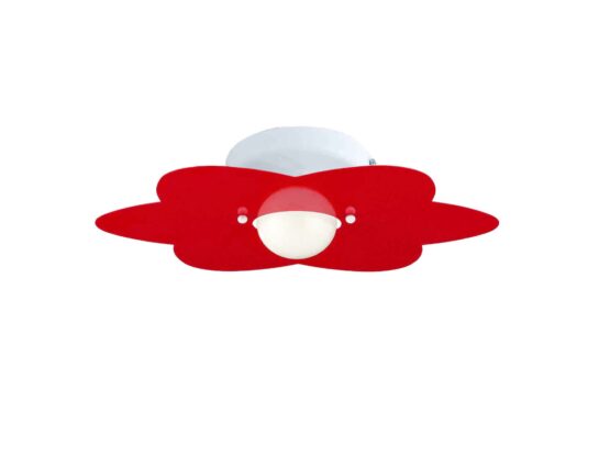 Plafoniera Fiore Rosso Cameretta Bambini