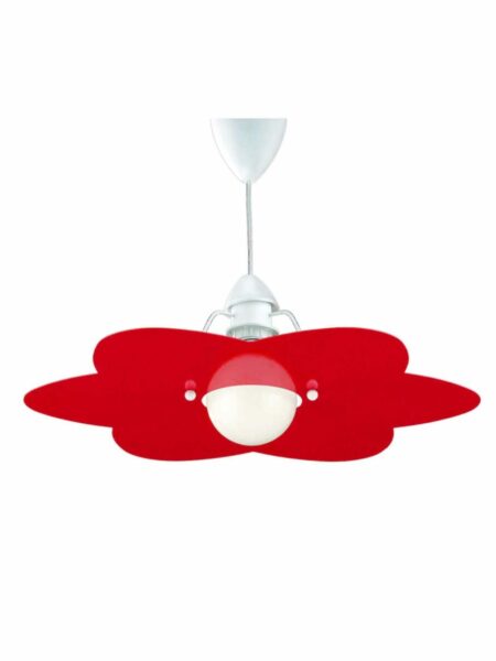 Lampadario Fiore Camerette Bambini Rosso