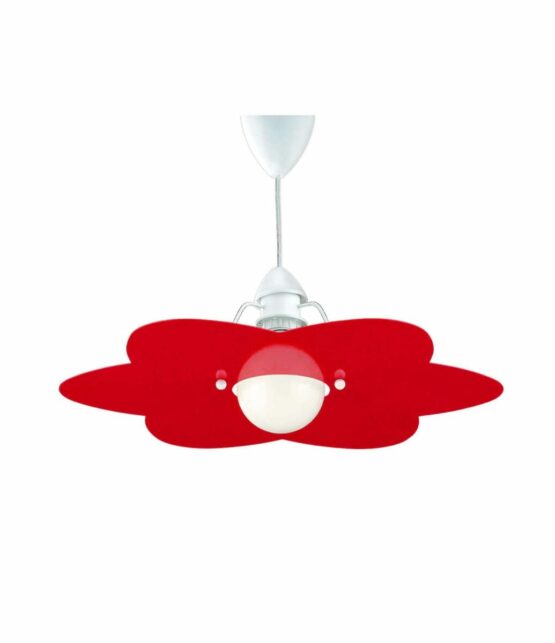 Lampadario Fiore Camerette Bambini Rosso