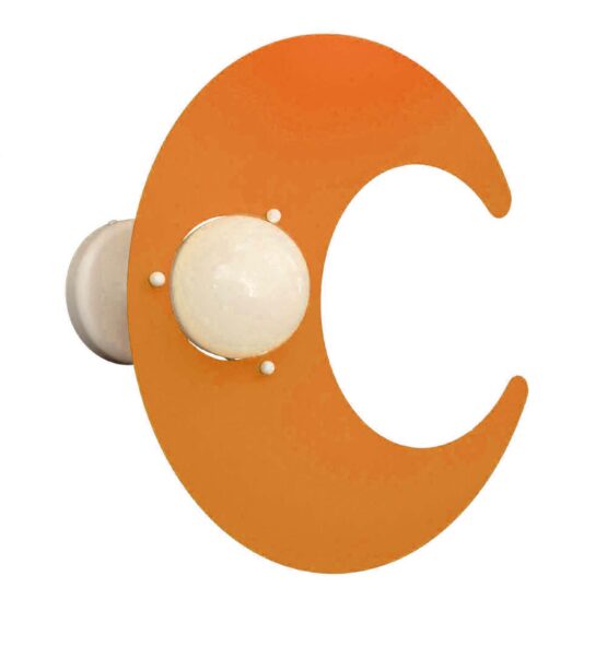 Plafoniera Luna Arancio Cameretta Bambini