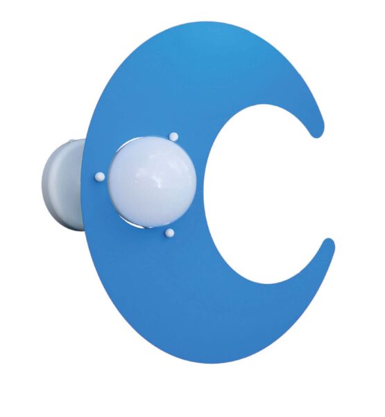 Plafoniera Luna Azzurro Cameretta Bambini