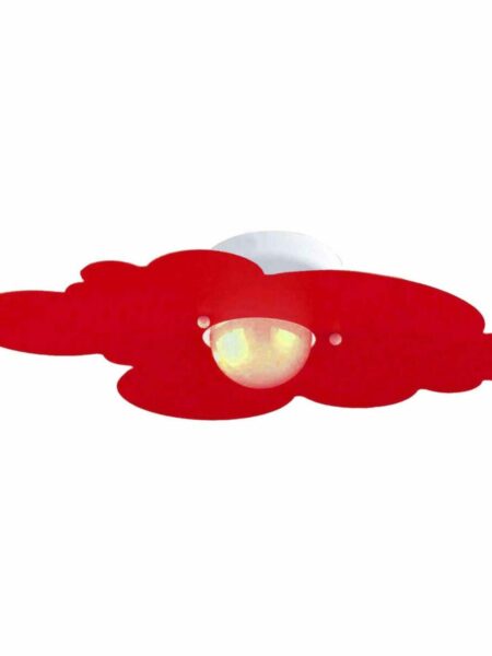 Applique Plafoniera Nuvola Rosso Stanzetta Bambini