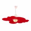 Lampadario Sospensione Rosso Nuvola Camerette Bambini