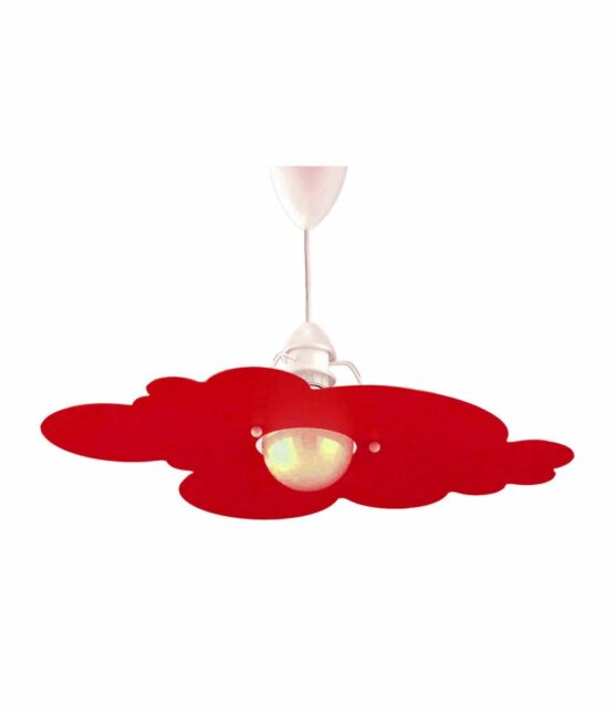 Lampadario Sospensione Rosso Nuvola Camerette Bambini