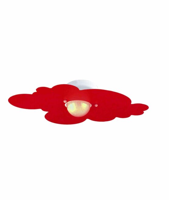 Plafoniera Nuvola Rosso Camerette Bambini