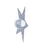 Applique Grigio Argento Stella Camerette Bambini