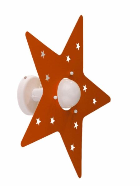Applique Arancione Stella Camerette Bambini
