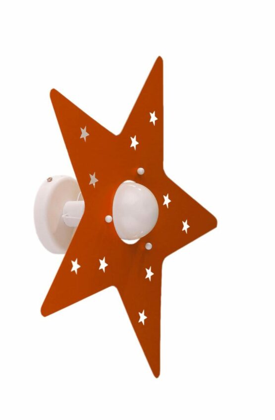 Applique Arancione Stella Camerette Bambini