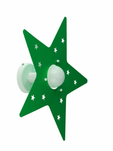 Applique Verde Mela Stella Camerette Bambini