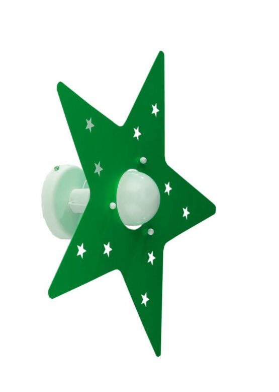 Applique Verde Mela Stella Camerette Bambini