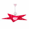 Lampadario Sospensione Rosso Stella Camerette Bambini