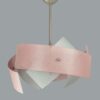 Lampadario Rosa Bianco 9 Luci Cameretta Salone Cucina