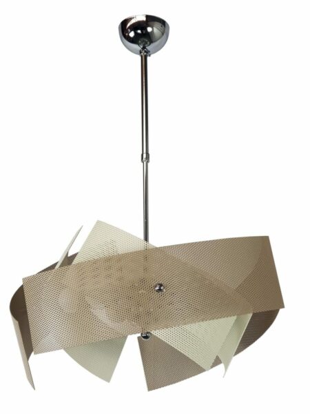 Lampadario Moderno 6 Luci Avorio Tortora