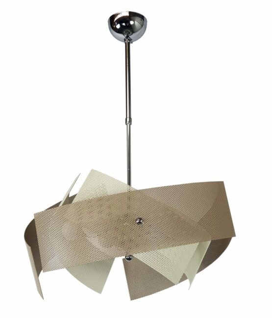 Lampadario Moderno 6 Luci Avorio Tortora
