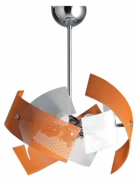 Lampadario Arancione 9 Luci Cameretta Salone Cucina