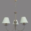 Lampadario Tortora 3 Luci Provenzale Shabby Chic con Paralumi Avorio