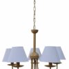 Lampadario Tortora 5 Luci Provenzale Shabby Chic