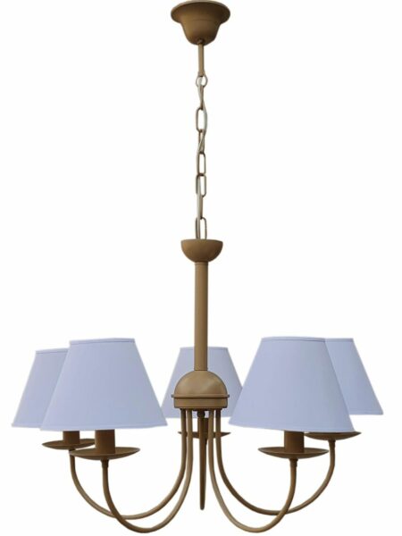 Lampadario Tortora 5 Luci Provenzale Shabby Chic
