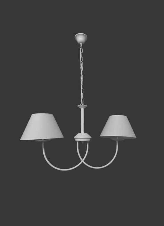 Bilanciere Lampadario Shabby Chic Provenzale Bianco